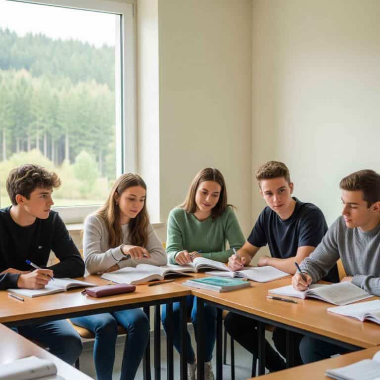 Junior english summer camp. Young students learning english lessons in colchester.