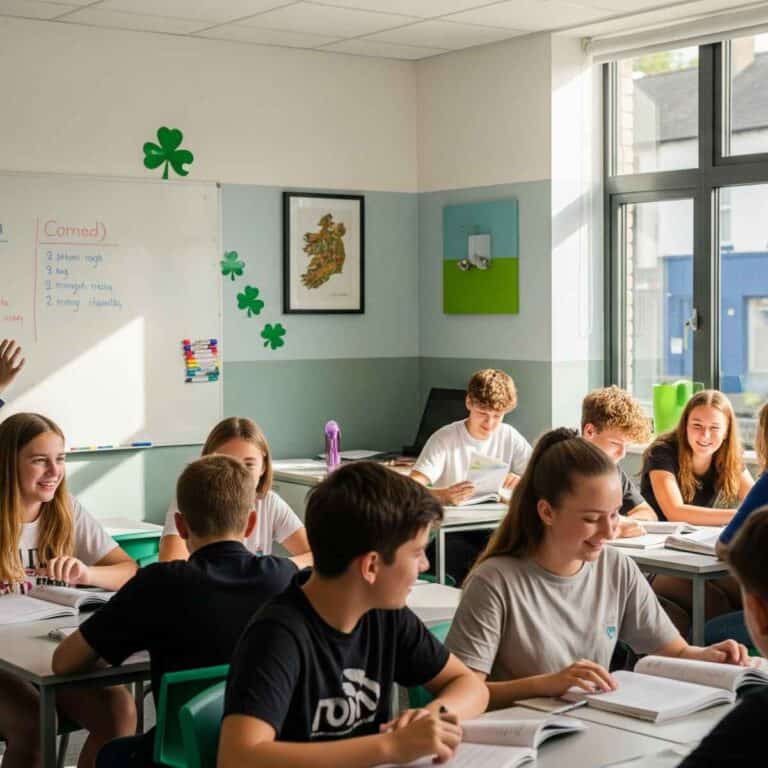 Junior english summer school and camp in cork, students learning english in the classroom
